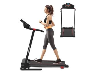 Walden Sports Folding Electric Treadmill with Handle - Foldable Under Desk Walking Pad for Home & Office - Portable Running Machine with Remote Control & LCD Screen - 1-10km/h (F3680GB)