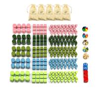 Waldfelsen® 5 Sets of Toy Figures - 200 Infantry, 60 Cavalry and 40 Artillery Suitable for Risk Board Game (Colours: Pink, Moss Green, Olive, Sky Blue & Grass Green)