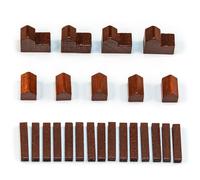 Waldfelsen® Hoz Figures: 4 Cities, 5 Settlements and 15 Streets Suitable for The Settlers (Colour: Brown)