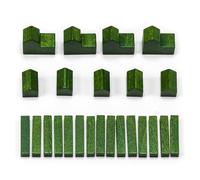 Waldfelsen® Hoz Figures: 4 Cities, 5 Settlements and 15 Streets Suitable for The Settlers (Colour: Moss Green)