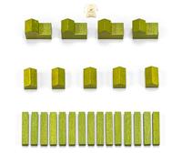 Waldfelsen® Hoz Figures: 4 Cities, 5 Settlements and 15 Streets Suitable for The Settlers (Colour: Olive)