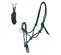 WALDHAUSEN Knot Halter with Reins Thoroughbred Fir Green