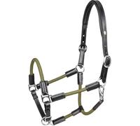 WALDHAUSEN Leather halter X-Line Nevada, black/green, WB