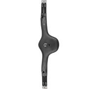 WALDHAUSEN Leather Saddle Girth with Belly Bib, Black, 125 cm