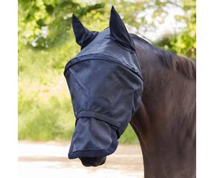 Waldhausen Premium Space Fly Bonnet Mask with Ear Protection - Black - Cob