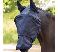 Waldhausen Fly Mask Premium Space – Ear & Nose Protection – Black Pony
