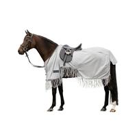 Waldhausen Protect Fly Rug with Fringes, Silver Grey/Grey, 145 cm