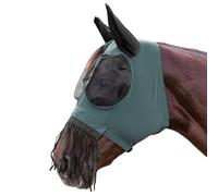 WALDHAUSEN Puck Fly Mask with Nose Fringe, Pine Green, Shetty