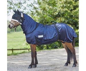 Waldhausen Sweet Itch Eczema Full Neck Horse Fly Rug - Blue