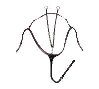 Waldhausen X-Line Breastplate with Long Bridge - Black - Full