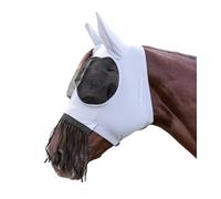 Waldhausen XWB Puck Fly Mask with Nose Fringe Silver Grey