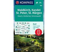 Waldkirch / Kandel / St.Peter / St.Märgen + Aktiv Guide (884): 3in1 Wanderkarte, mit Aktiv Guide inklusive Karte zur offline Verwendung in der KOMPASS-App. Fahrradfahren.
