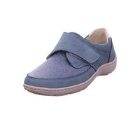 Waldläufer 496H31 320 263 Denim Silber Nubuck Leather Womens Wide Fit Rip Tape Shoes 6 Denim Silber