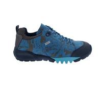 Waldläufer H-Amiata Outdoor Low Shoe 787952-406-124, Nubuck Leather/Rubber/Sport Net, Lago (Blue) / Gold, Tex Blue, blue, 7 UK