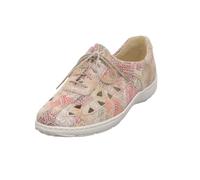 Waldläufer Henni Women's Lace-Up Shoes Suede Casual Sports Shoes Printed Henni Pink Laced (264 Pink, UK Footwear Size System, Adult, Women, Numeric, Wide, 6)