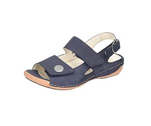 Waldläufer ladies sandal Heliett 342002-191-217 Denver navy blue, size 37-41, Exchangeable, nubuck leather, width H wide, Damen Größen:37;Farben:blau