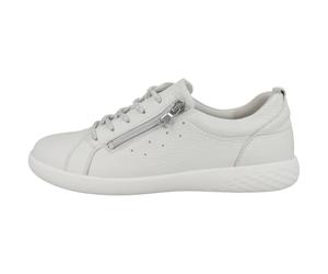 Waldläufer Waldlaufer 947001 H-Cloe Soft Leather Wide fit Casual Shoes with Zip (White, UK Footwear Size System, Adult, Women, Numeric, Wide, 6)