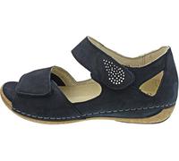 Waldläufer Womens 342H80 201 217 Heliett Nubuck Giraffestr. Marine Riptape Sandals