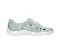 Waldlaufer 496003 Henni funky mint green floral print summer shoes with holes