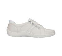 Waldlaufer 496054 Henni cream leather lace up shoes with fine laces and zip