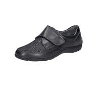 Waldlaufer 496H31 352 001 Black Leather Womens Wide Fit Rip Tape Shoes 3½