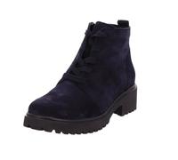 Waldlaufer 716807 195 194 H-Luise Ladies Navy Blue Suede Arch Support Zip & Lace Ankle Boots