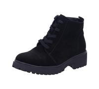 Waldlaufer H-Luise black suede biker boots with lightweight EVA sole