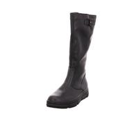 Waldlaufer H-Tami black soft sheepskin leather 3/4 length boot, zip (Black, UK Footwear Size System, Adult, Women, Numeric, Medium, 6)