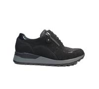 Waldlaufer Hiroko H64007 307 001 Black Nubuck Women's Lace/Zip Up Trainers