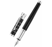 Waldmann Pens Unisex Tango Ring Stainless Steel Nib Fountain Pen - Black