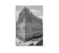 Waldorf Astoria Hotel Photo, New York City 5th Avenue And West 34th Street Poster Decorative Painting Canvas Wall Posters And Art Picture Print Modern Family Bedroom Decor Posters 20x30inch(50x75cm)