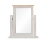 waldorf dressing mirror with oak and white wooden frame