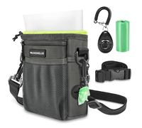 Waldseemüller Dog Treat Pouch with Removable Silicone Snack Bag Waste Bags Dog Training Clicker, 3 Ways to Wear Walking Fanny Pack