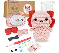 WaldyWop Crochet Kit for Beginners - Complete Animal Crochet Kit for Adults & Kids, DIY Craft Set w/Step-by-Step Video Tutorials, Easy Yarn (40%+), Christmas & Birthday Crochet Gifts for Women Girls