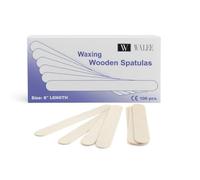 Walee Professional Salon Quality Disposable Wooden Spatulas for Waxing, Hygenic and Suitable for Warm and Hot Waxes, Pack of 100, Size 6" Length