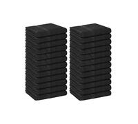 Walee Towels- Salon Towel,12 & 24 Pcs (50.80 x 81.28cm) Highly Absorbent Cotton Barber Towels for Head, Gym, Beauty, Spa, & Home Hair Care, Black, White & Grey (24, Black, 50.80x81.28cm)