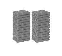 Walee Towels- Salon Towel,12 & 24 Pcs (50.80 x 81.28cm) Highly Absorbent Cotton Barber Towels for Head, Gym, Beauty, Spa, & Home Hair Care, Black, White & Grey (24, Grey, 50.80x81.28cm)