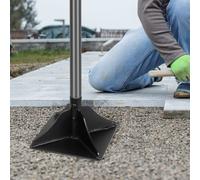 Walensee 8x8 Inch Steel Tamper 48 Inch Handle Rubber Grip in Black Walensee Black