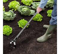 Walensee Adjustable Action Hoe with Scuffle Loop & 36 - 66 Inch Handle in Silver Walensee Silver