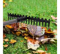 Walensee Durable Bow Rake Stainless Steel Handle 17 Steel Tines For Soil Loosening And Lawn Care Garden Rake Tool Thatch Rake