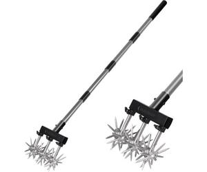 Walensee Efficient Rotary Cultivator Adjustable Hand Tiller With Star-Shaped Tines For Soil Preparation