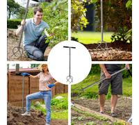 Walensee Garden Claw Cultivator Long Handle Steel Twist Tiller With Removable Claw Lawn Aerator Ideal For Soil Lawn And Flower Bed