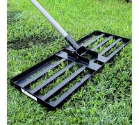 Walensee Heavy Duty Lawn Leveling Rake with 6.5/7 ft Stainless Steel Handle in Black | Size: Large Walensee Black L