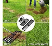 Walensee Lawn Leveling Rake 7Ft Stainless Steel Handle Garden Golf Course Soil Sand Heavy Duty Effort Saving Lawn Level Tool