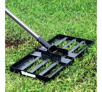 Walensee Lawn Leveling Rake Head with 6.5/7 ft Stainless Steel Handle in Black | Size: Small Walensee Black S
