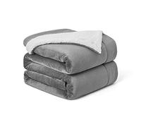 Walensee Sherpa Fleece Blanket (Queen 220x240 cm Grey) Plush Throw Fuzzy Super Soft Reversible Microfiber Flannel Blankets For Couch, Bed, Sofa Warm and Cozy For All Seasons