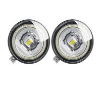 WALEQW 2 Piece Car Angel Eye DRL LED Fog Light Assembly Front Bumper Daytime Running Lamp 9005 For Dodge For Nitro 2007 2008 2009 2010 Car Fog Light Lamp(Yellow and Red)