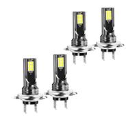 WALEQW Front Head Light 2pcs For A4 B5 B6 B8 For A6 For C5 For A3 For A5 For Q3 For Q5 For Q7 H7 LED Car Headlight Bulbs Super Bright(4PC)