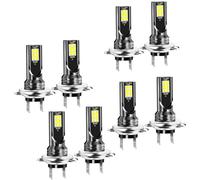 WALEQW Front Head Light 2x H7 LED Car Headlight Bulbs Super Bright For A4 B5 B6 B8 For A6 For C5 For A3 For A5 For Q3 For Q5 For Q7(8PC)