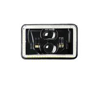 WALEQW Front Head Light 4x6 Inch 90W LED Headlights Hi/Lo Beam With White Amber DRL For H4651 H4652 H4656 H4666 Car Truck Conversion Offraod 12V 24V(1PC 4X6 Headlight)